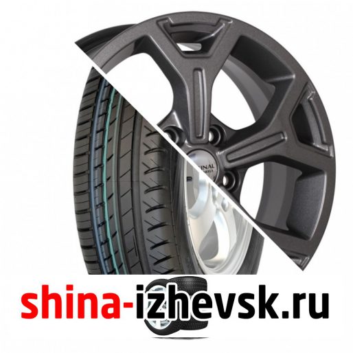 Колесо в сборе Viatti Strada (V-130) 205/55 R16 V 91 + СКАД KL-318 6.5xR16 5×114.3 ET50 DIA67.1 Черно-серый цвет с перламутровыми оттенками в Ижевске